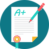 icon of an essay graded A plus